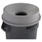 Rubbermaid Commercial Funnel Top Receptacle Lid, Gray, Plastic FG354300GRAY - alternate 3